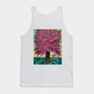 Botanical abstract landscape painting Tank Top